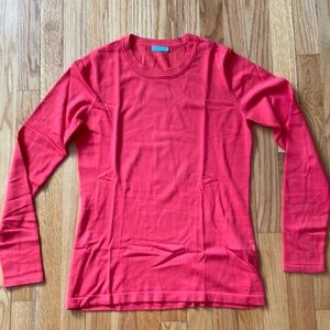 J. McLaughlin Cotton  blend Long Sleeve Red Sweater Crew Neck S
